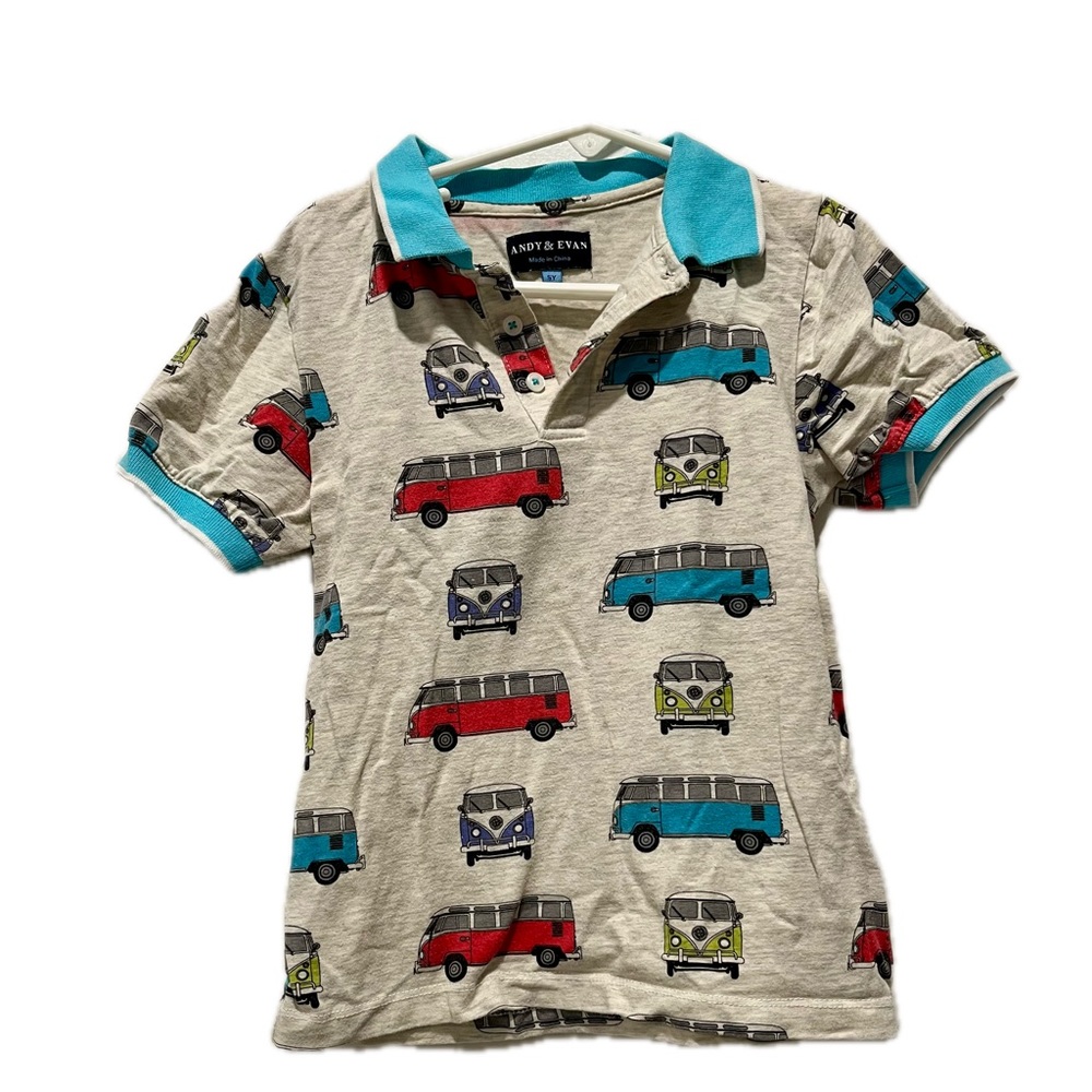 Boys VW Bus Polo Shirt by Andy & Evan Size 5